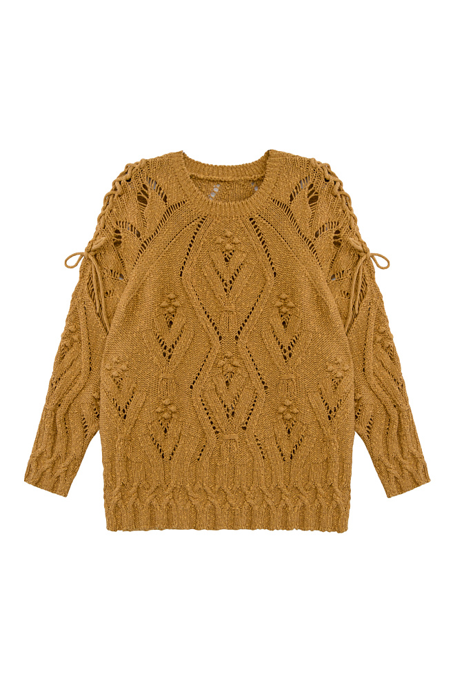 Джемпер из хлопка и льна