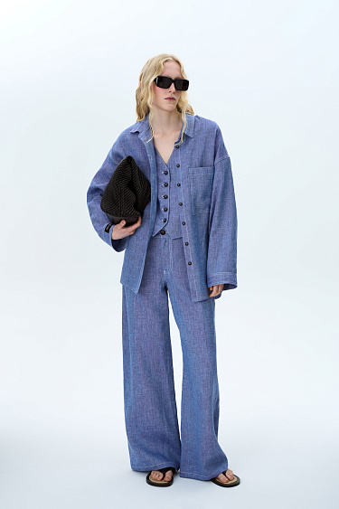 Брюки из 100% льна