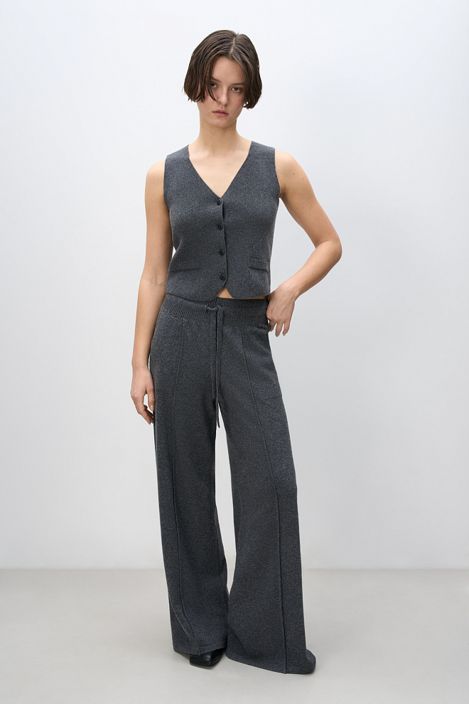 Трикотажный жилет из шерсти с кашемиром