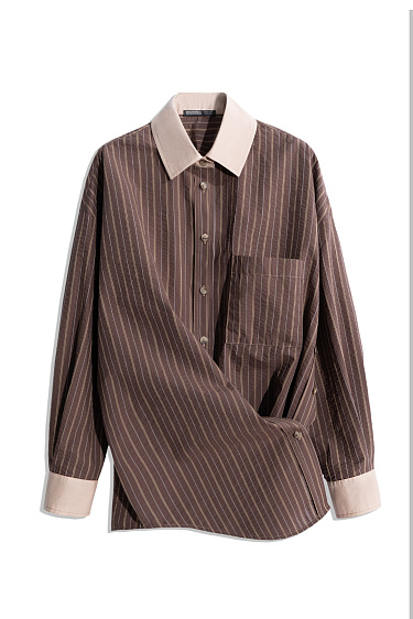 Рубашка из 100% хлопка в полоску